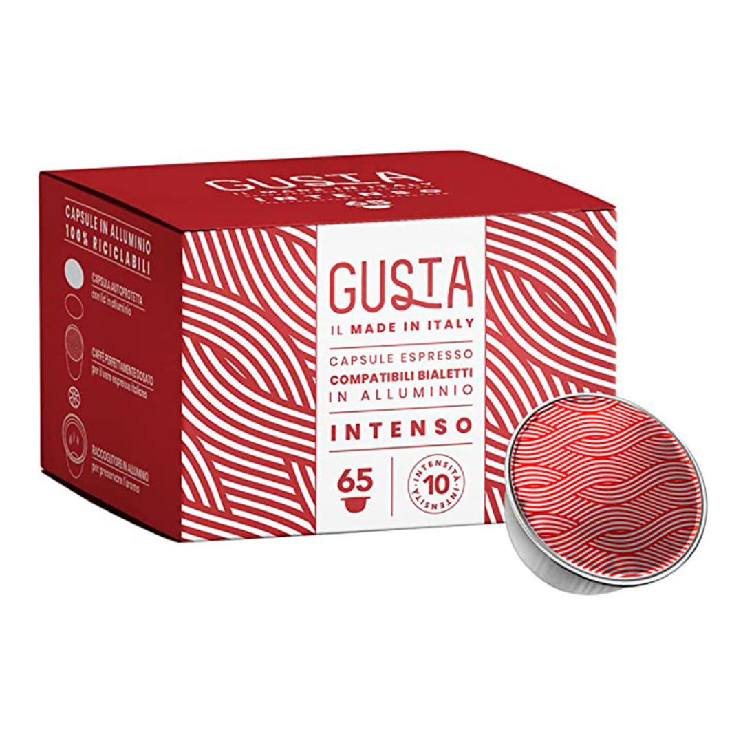 65 Capsule Caffè Gusta Compatibili con Macchine Bialetti