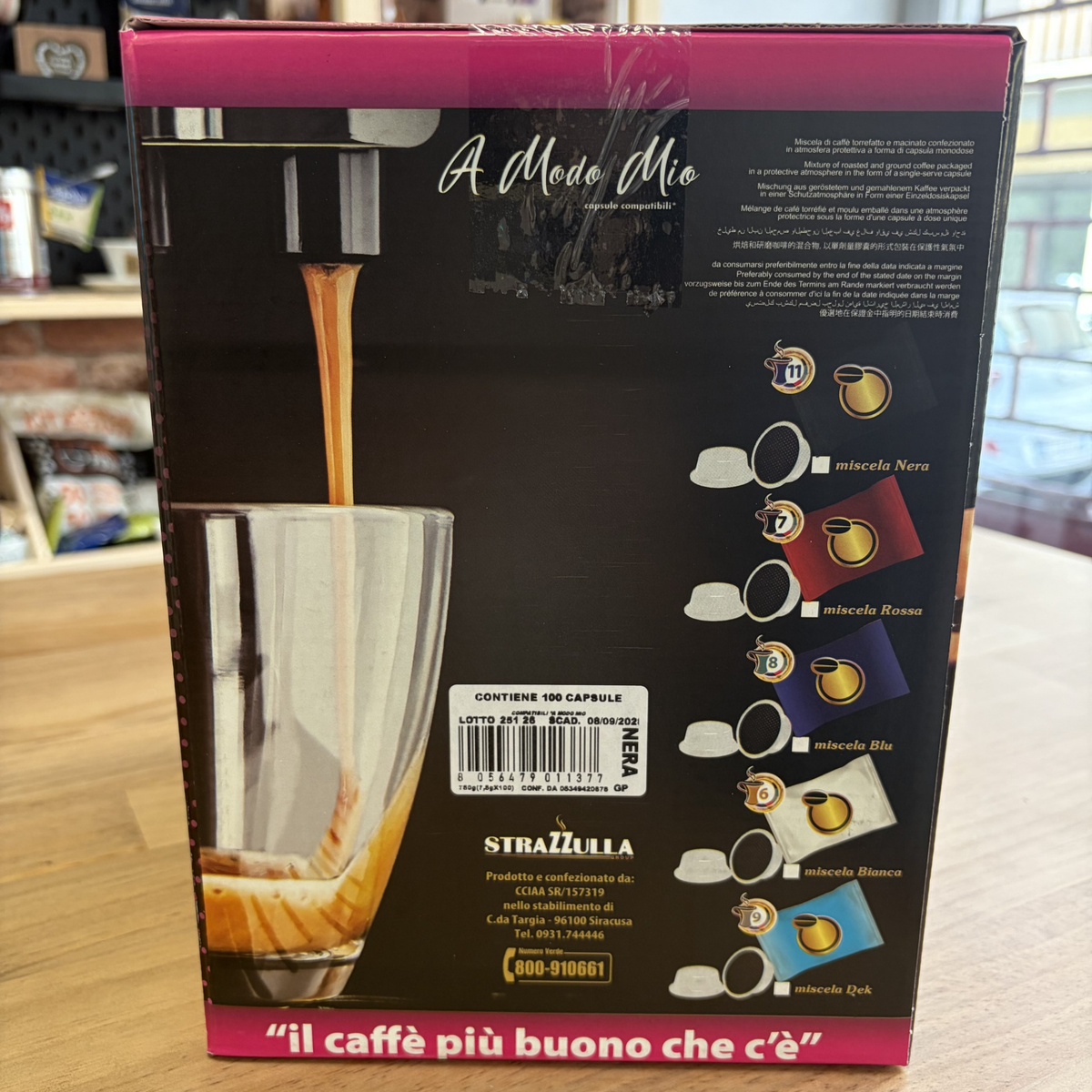 100 Capsule Caffè Strazzulla (Ex CondoRè) Compatibili con Macchine Lavazza A Modo Mio
