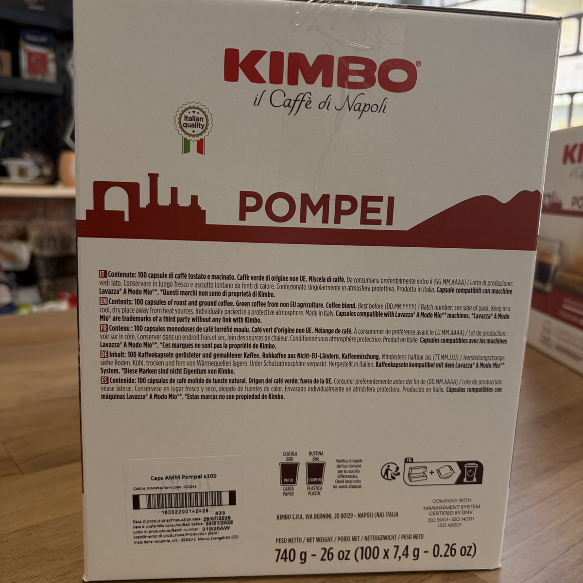 100 Capsule Caffè Kimbo Compatibili con Macchine Lavazza A Modo Mio