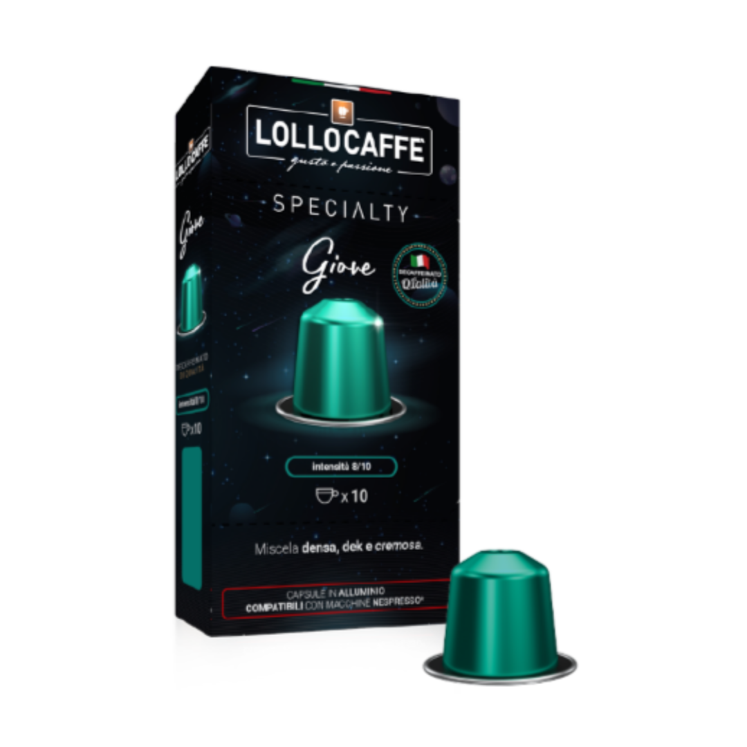 100 Capsule Caffè Lollo in Alluminio Compatibili con Macchine Nespresso (10x10pz)