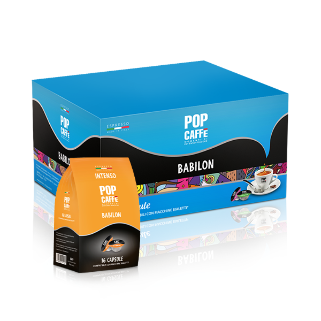 96 Capsule Pop Caffè Babilon Compatibili con Macchine Bialetti