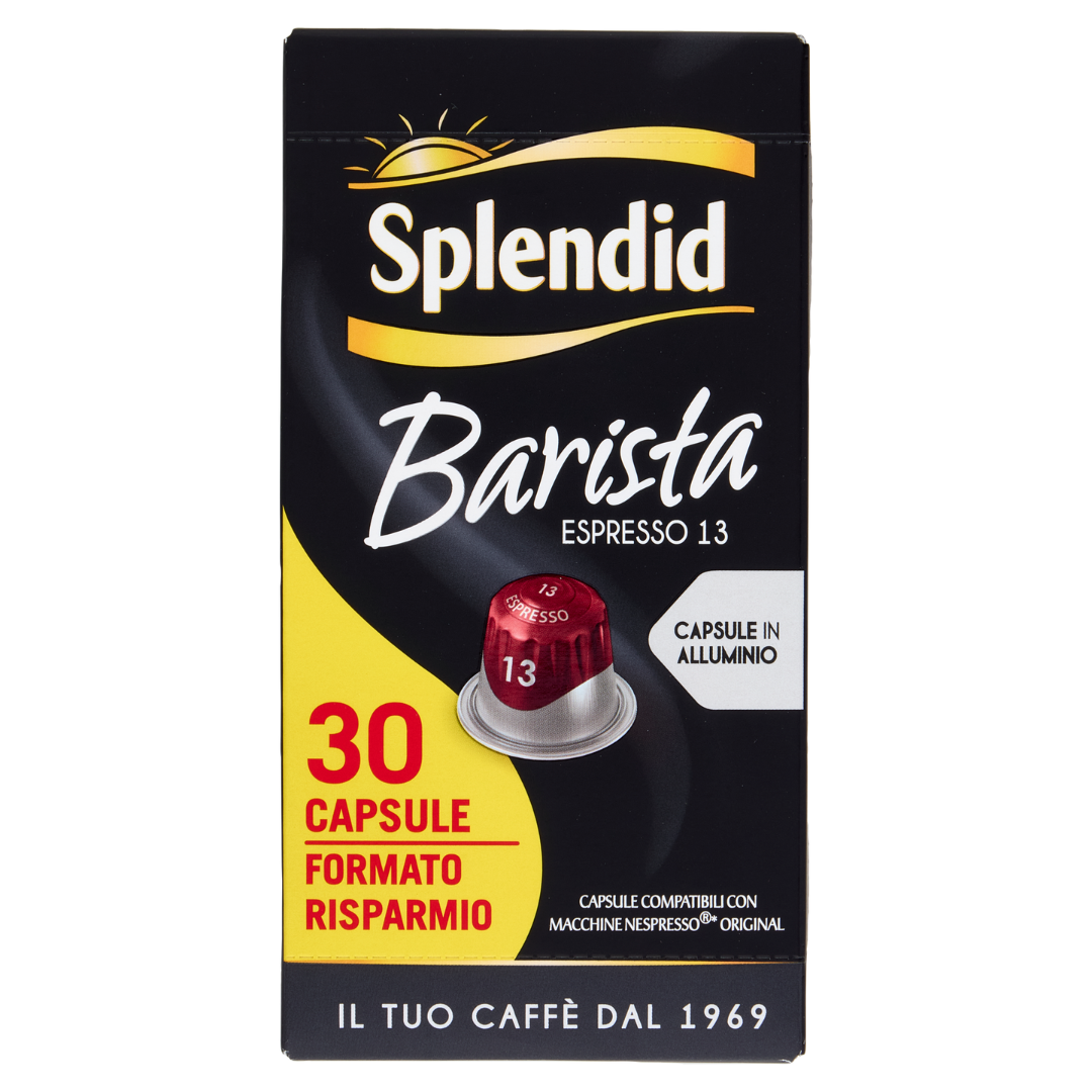 30 Capsule Alluminio Splendid Compatibili con Macchine Nespresso