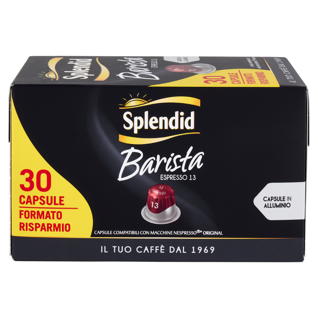 30 Capsule Alluminio Splendid Compatibili con Macchine Nespresso
