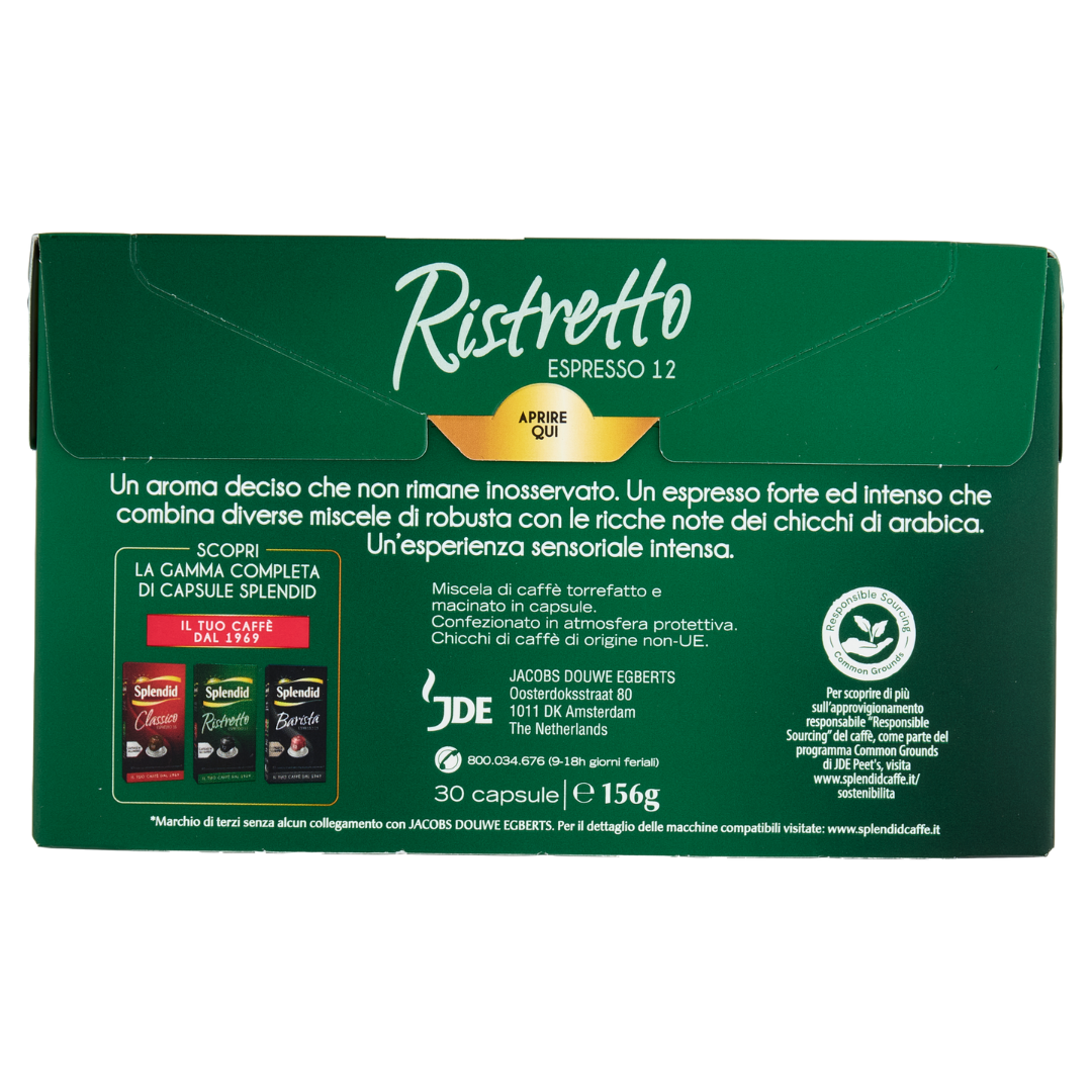30 Capsule Alluminio Splendid Compatibili con Macchine Nespresso