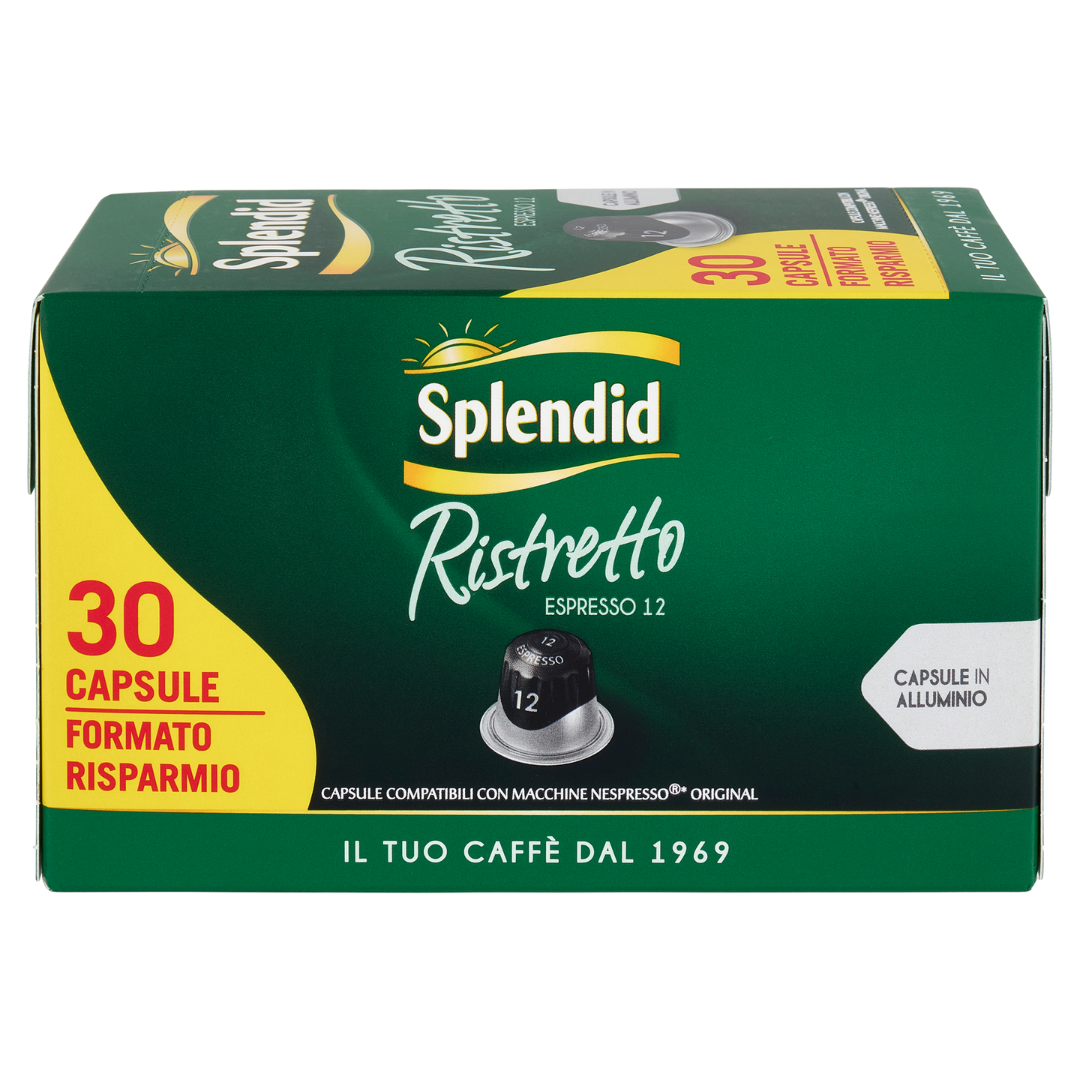 30 Capsule Alluminio Splendid Compatibili con Macchine Nespresso