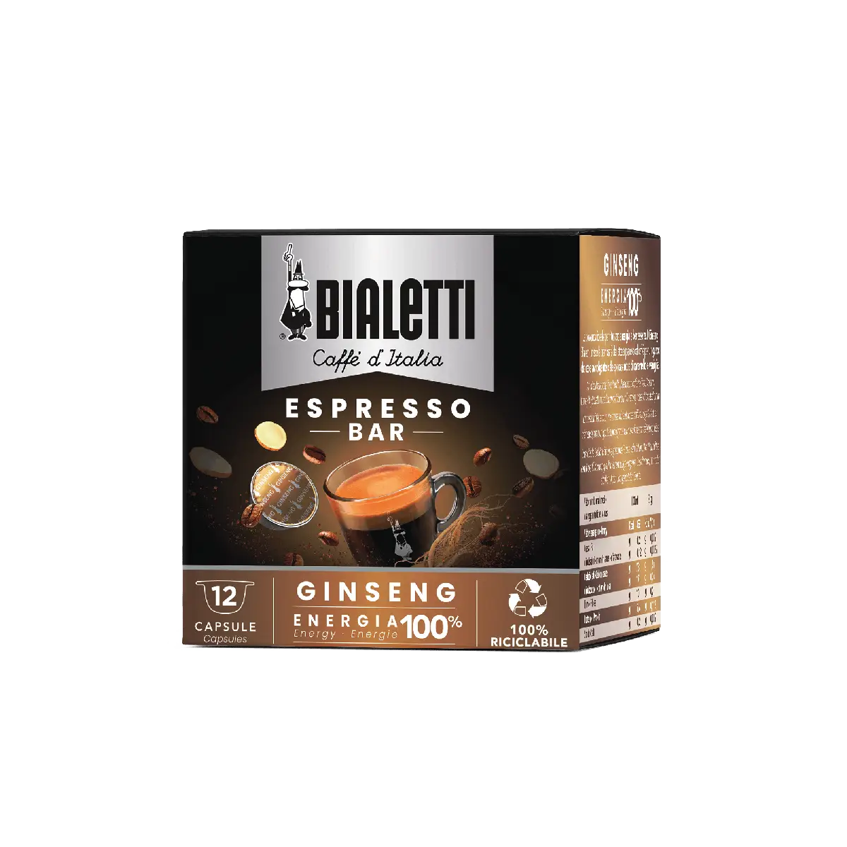 a box of Bialetti instant drinks in a white background