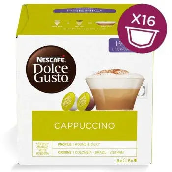 a box of cappuccino coffee pods