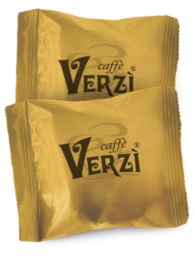 two bags of coffee sitting on top of each other