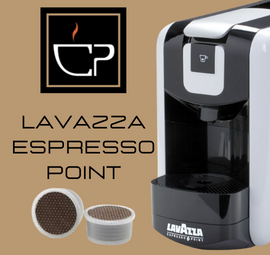 lavazza espresso point coffee machine with coffee grounds