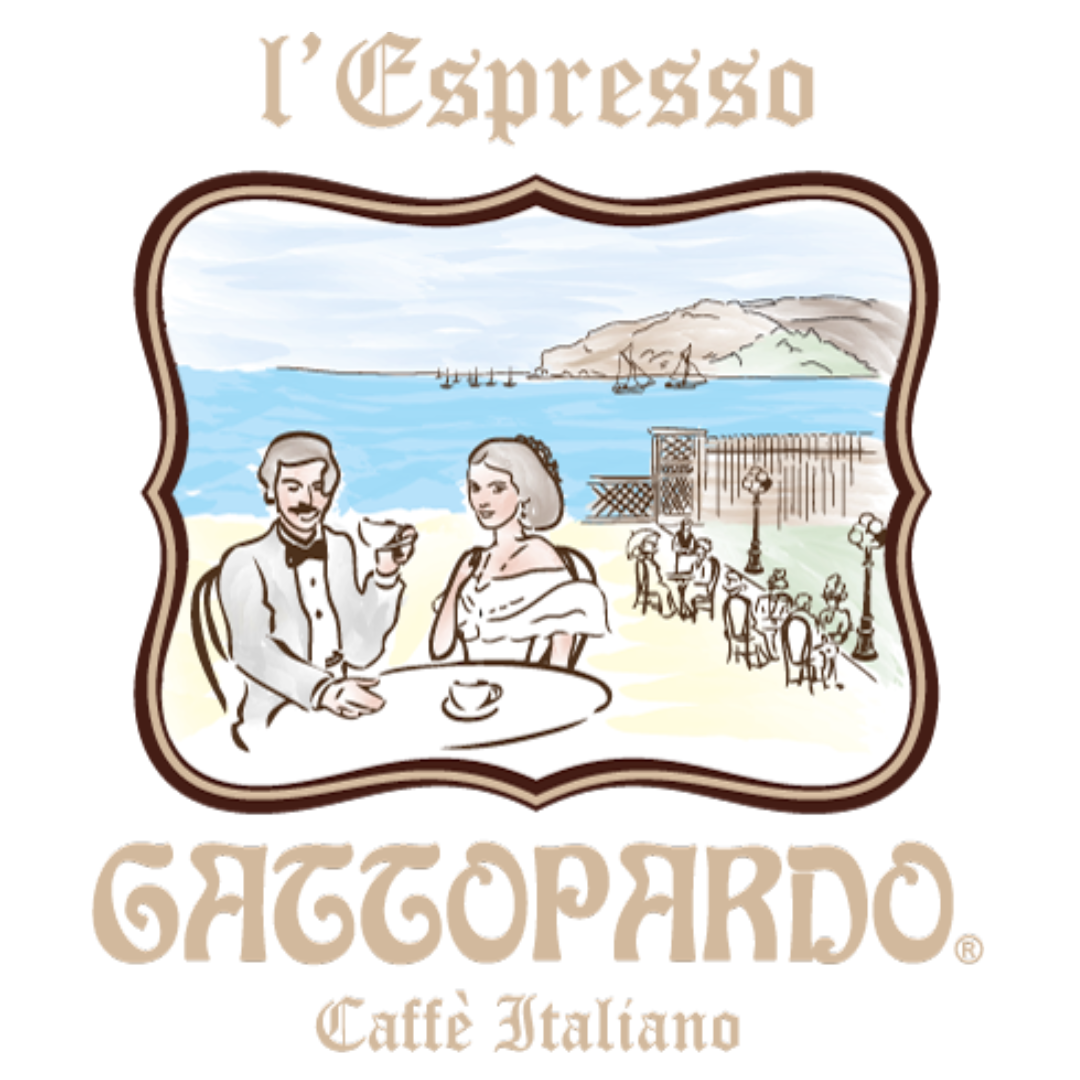 a logo for a roasting called caffè gattopardo