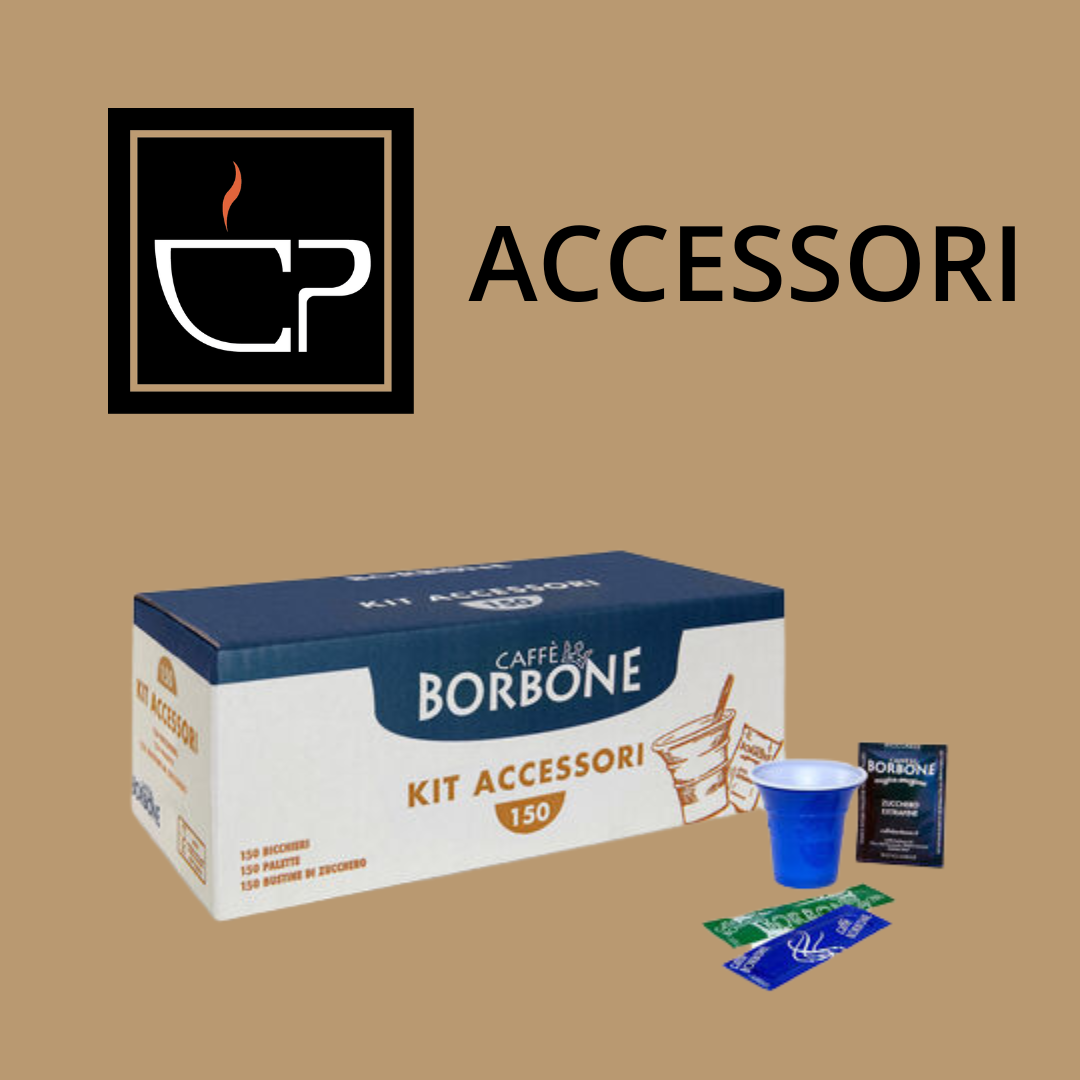 a box of accessories and a cup of coffee