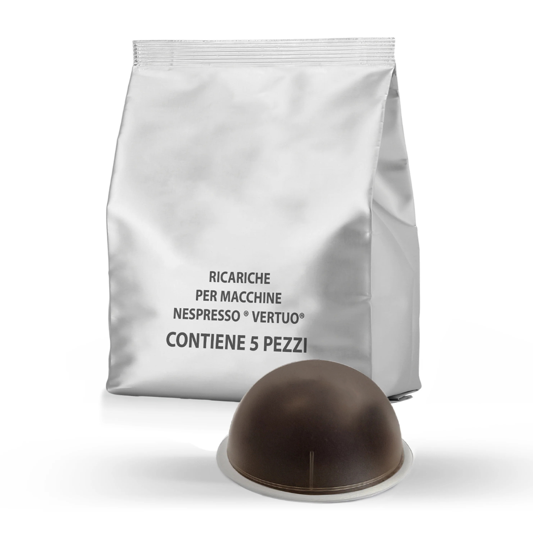 50 Capsule Ricarica Caffè Barbaro Compatibili con Macchine Nespresso Vertuo