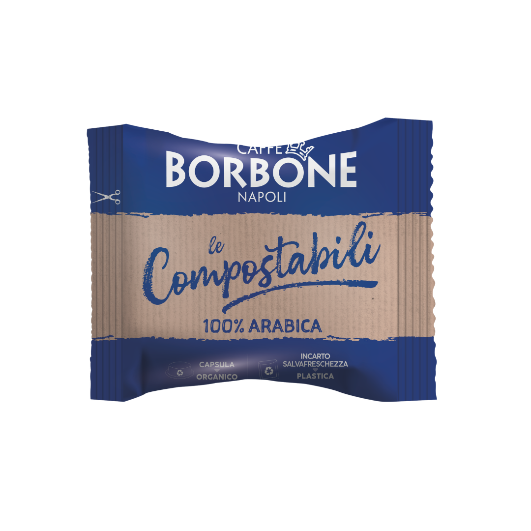 50 Capsule Caffè Compostabili Borbone Don Carlo Compatibili con Macchine Lavazza A Modo Mio