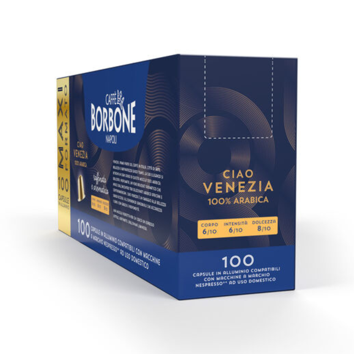 100 Capsule Caffè Borbone in Alluminio Compatibili con Macchine Nespresso (10x10pz)
