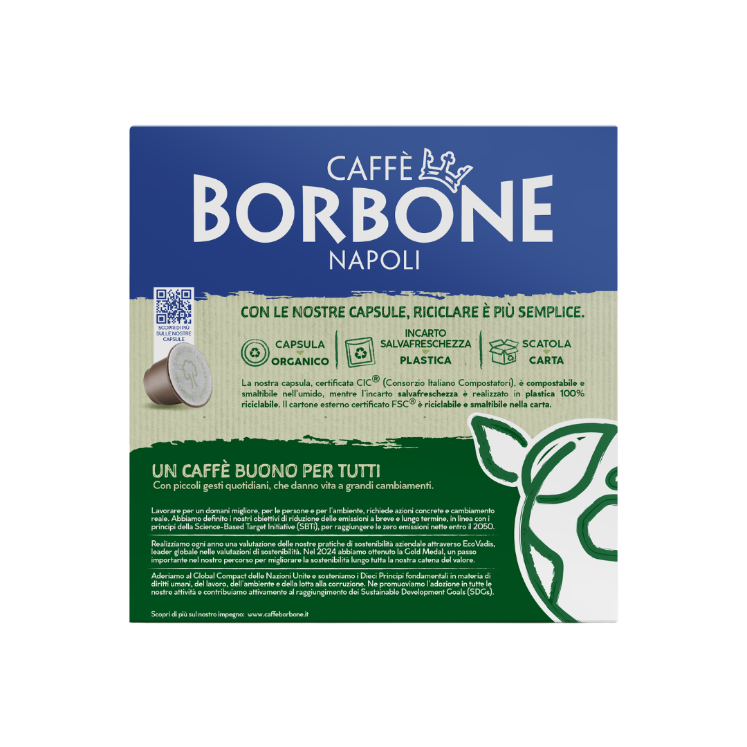 50 Capsule Caffè Compostabili Borbone Respresso Compatibili con Macchine Nespresso