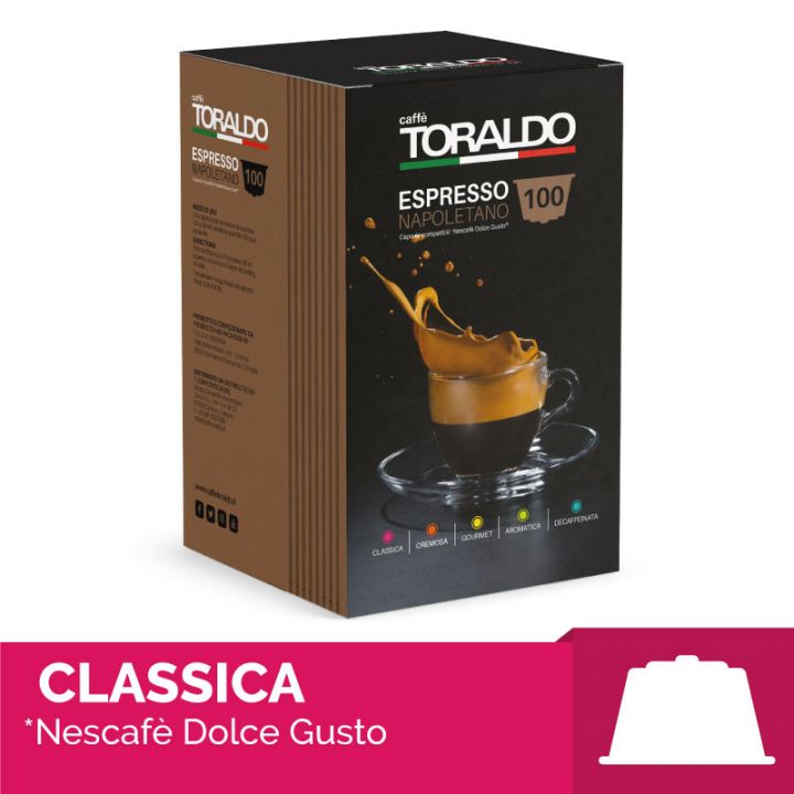 a pack of Dolce Gusto toraldo coffee capsules