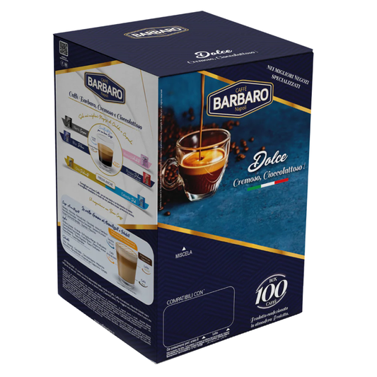 100 Capsule Caffè Barbaro Compatibili con Macchine Essse