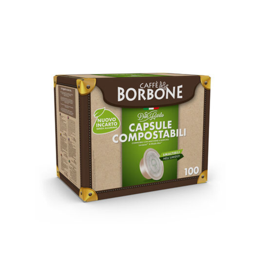 100 Borbone Don Carlo Compostable Capsules Compatible with Lavazza A Modo Mio