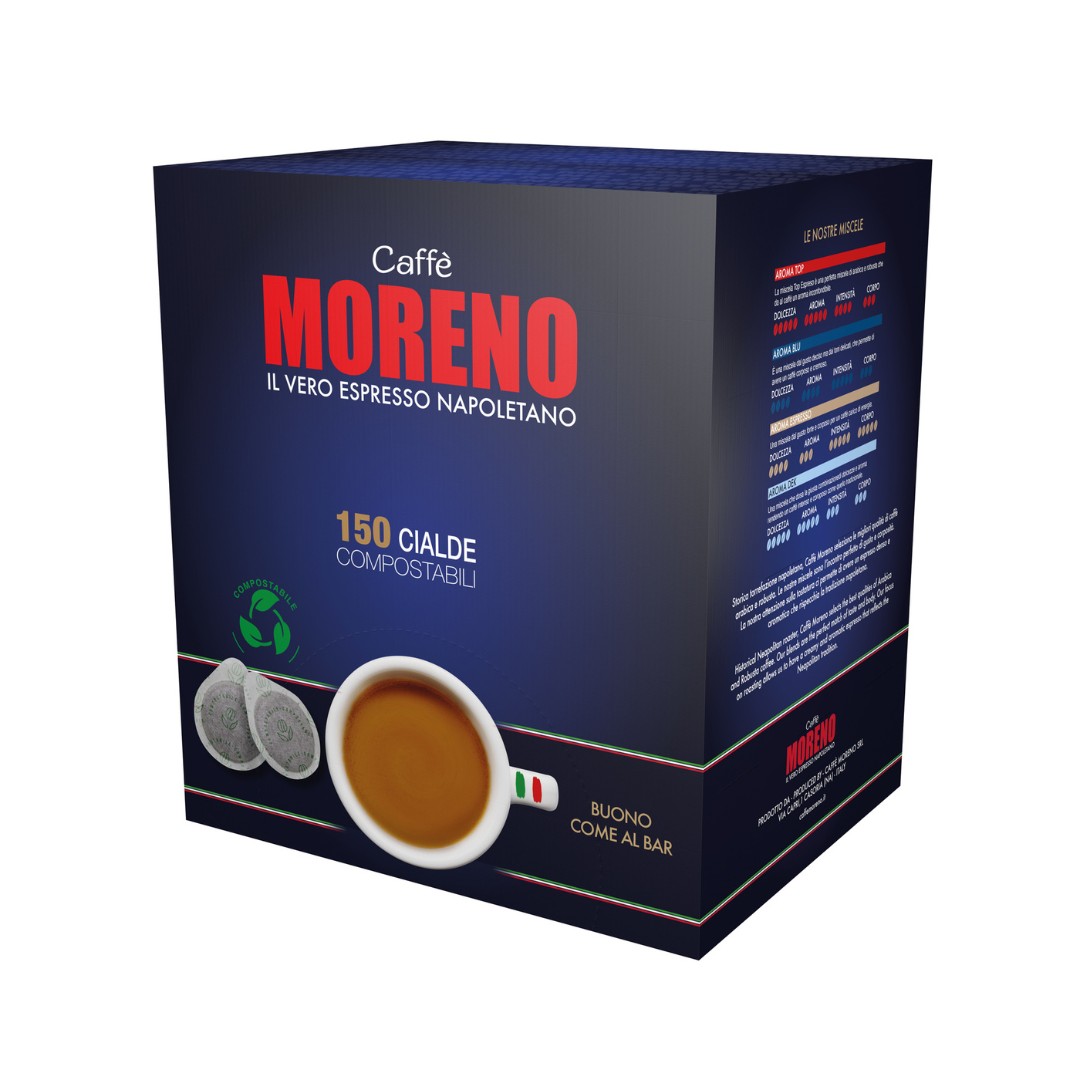 150 Cialde Caffè Moreno in Carta Filtro ESE 44mm
