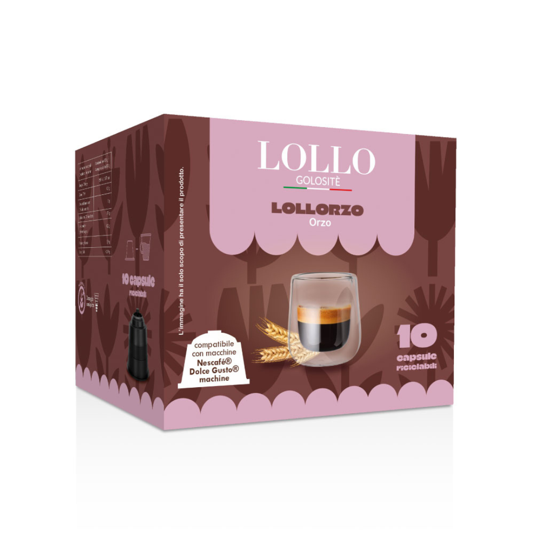 10 Capsule Solubili Lollo Caffè Compatibili con Macchine Dolce Gusto