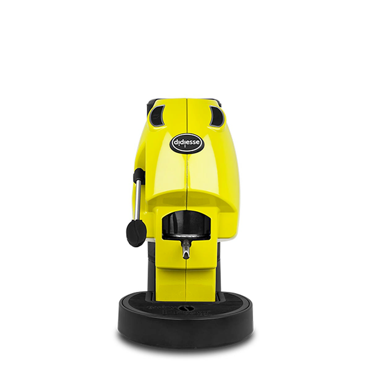 a yellow frog coffee machine sitting on top of a table