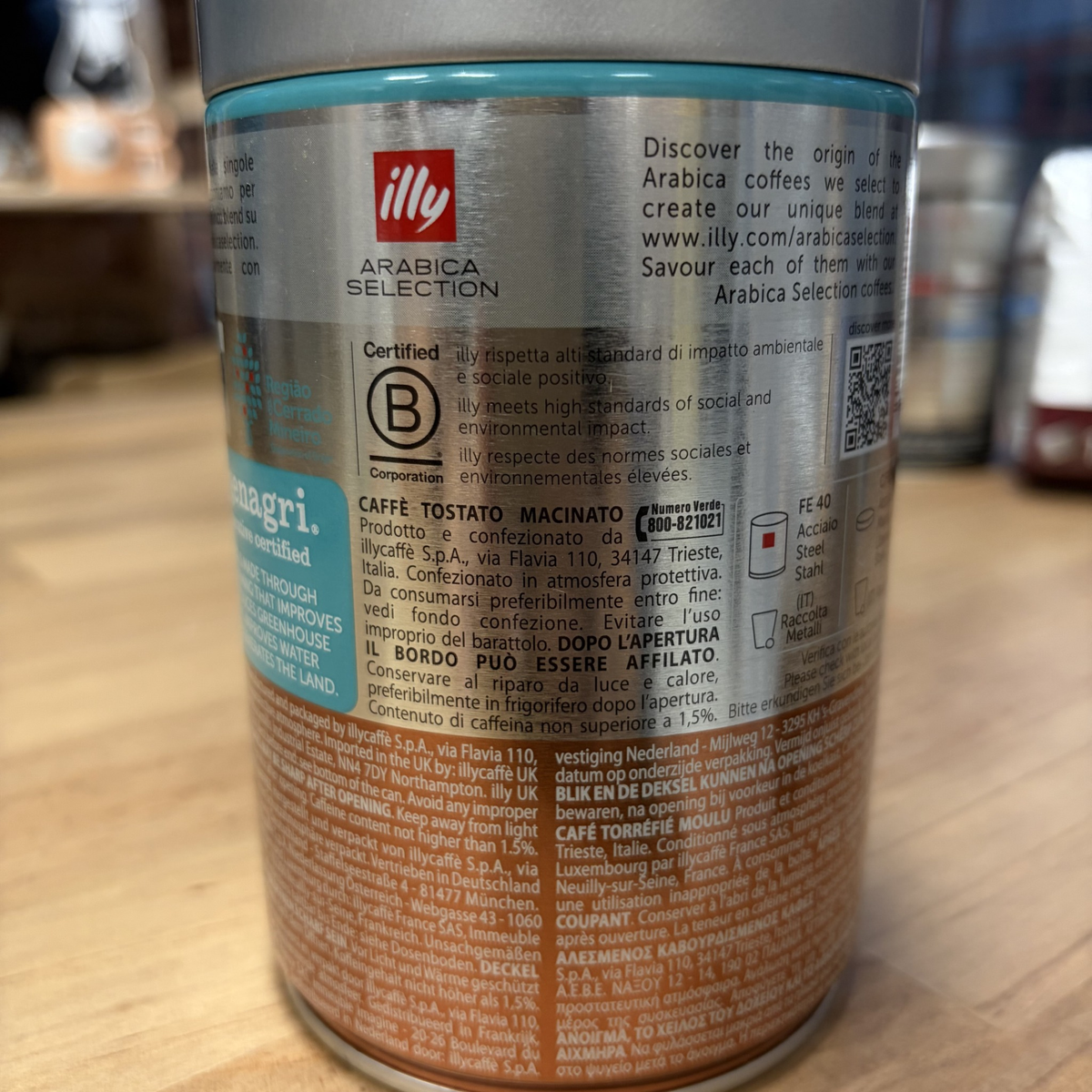 Illy Caffè Macinato Arabica Selection Brasile Cerrado Mineiro 250g