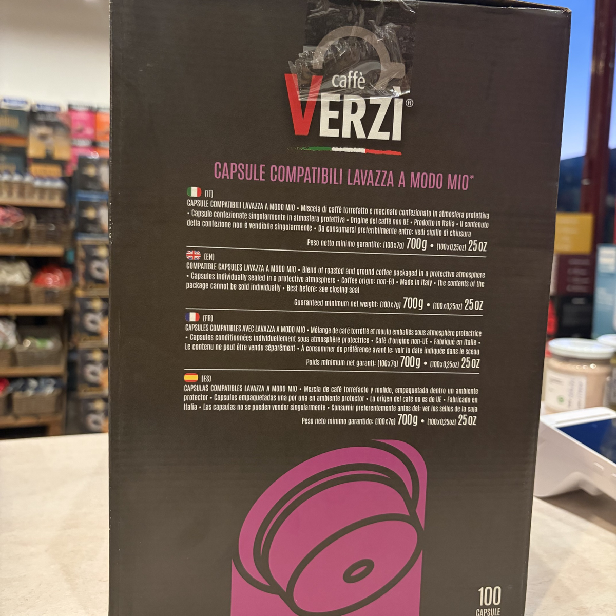 100 Capsule Caffè Verzì Compatibili con Macchine Lavazza A Modo Mio