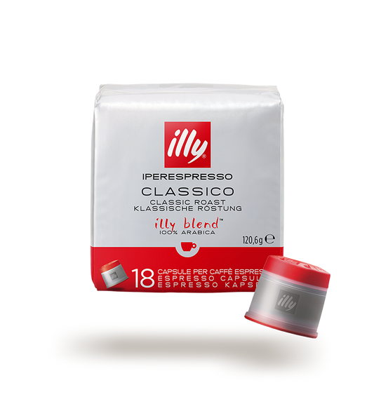 A box of Illy Iperespresso coffee capsules