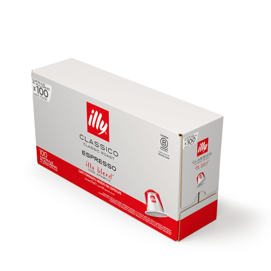 100 Capsule Caffè Illy in Alluminio Compatibili con Macchine Nespresso