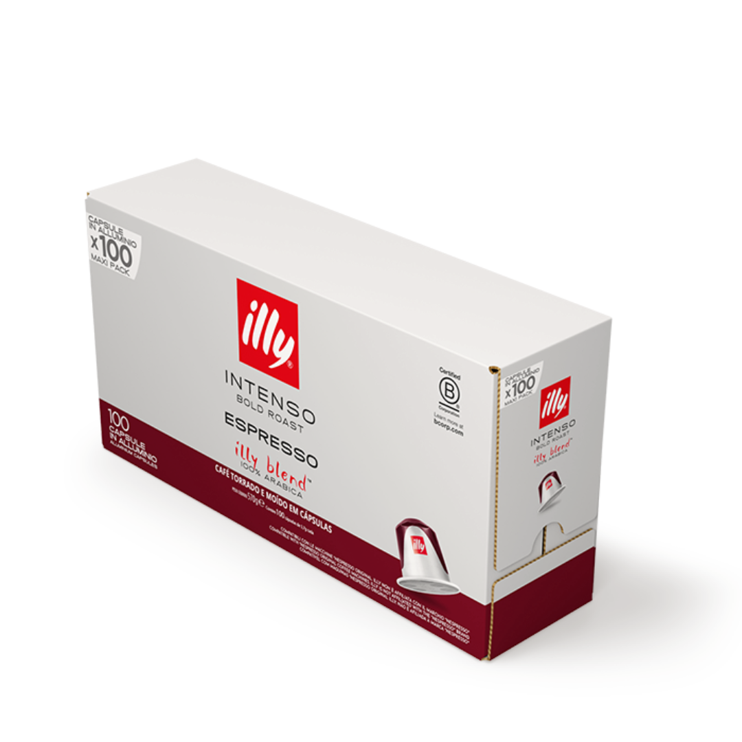 100 Capsule Caffè Illy in Alluminio Compatibili con Macchine Nespresso