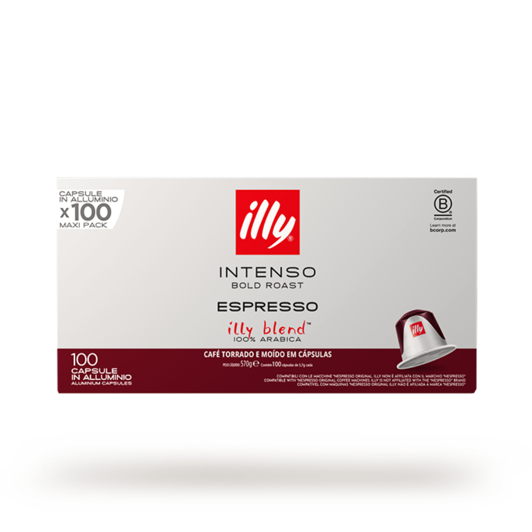 100 Capsule Caffè Illy in Alluminio Compatibili con Macchine Nespresso