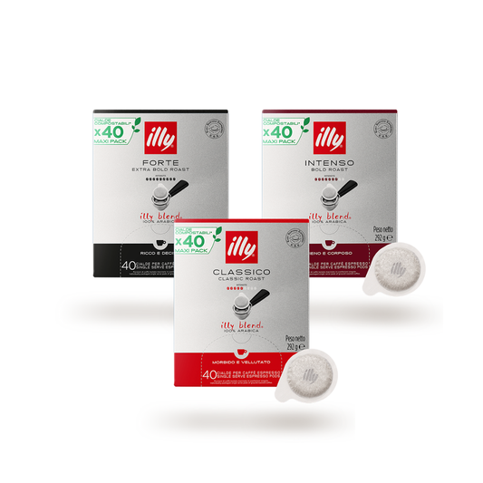 40 Cialde Caffè Illy in Carta Filtro ESE 44mm