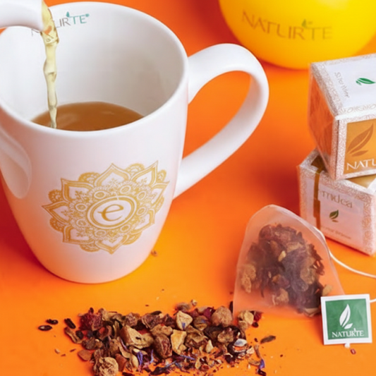 6 Infusi a foglie NaturTè con filtro in seta piramidale