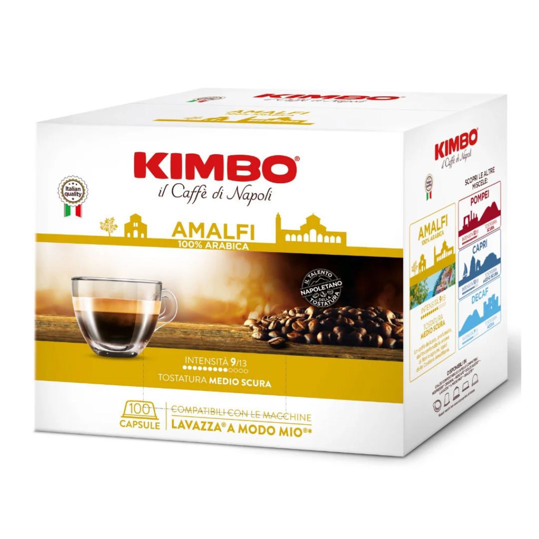 100 Capsule Caffè Kimbo Compatibili con Macchine Lavazza A Modo Mio