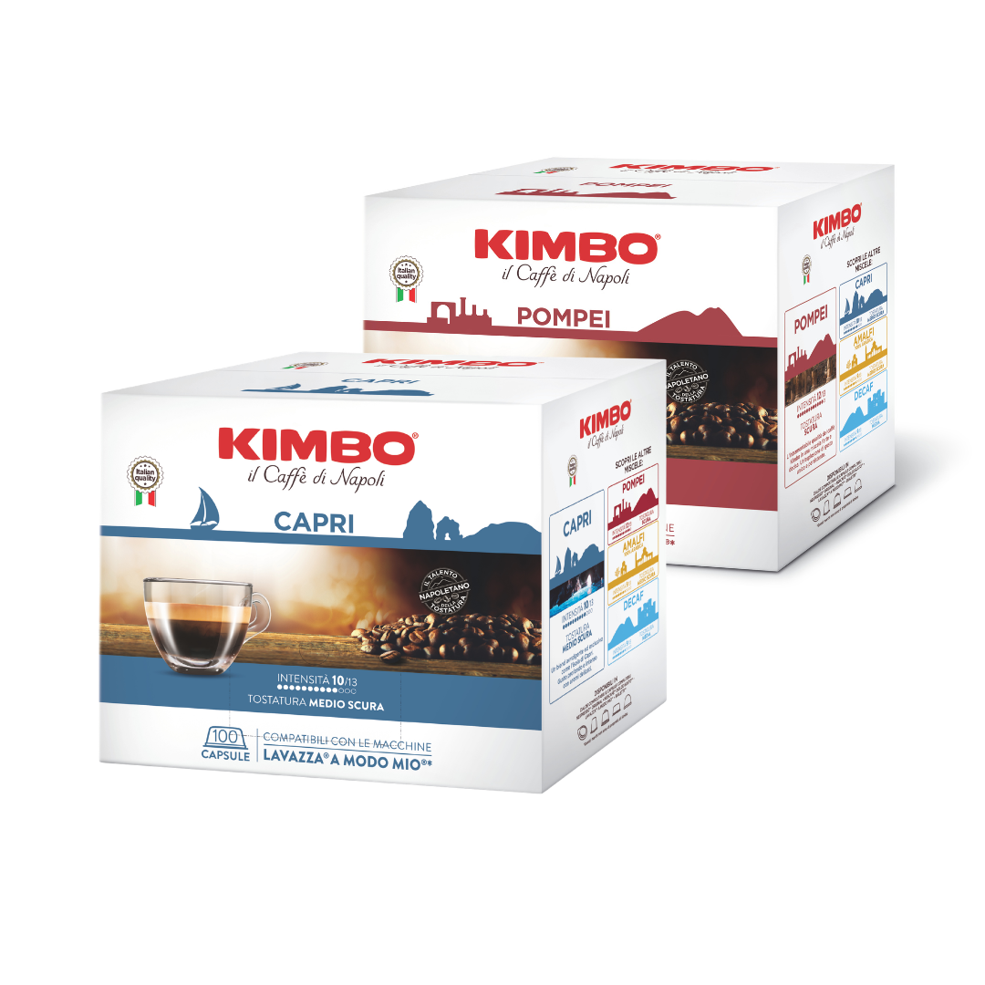 100 Capsule Caffè Kimbo Compatibili con Macchine Lavazza A Modo Mio