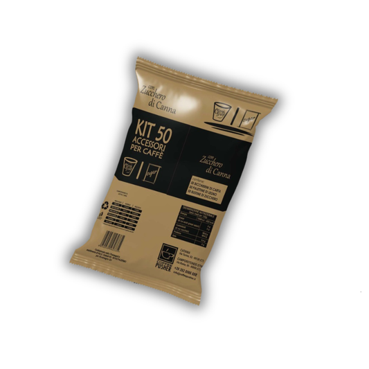 Kit Accessori Coffee Pusher da 50 pz (Zucchero di Canna)