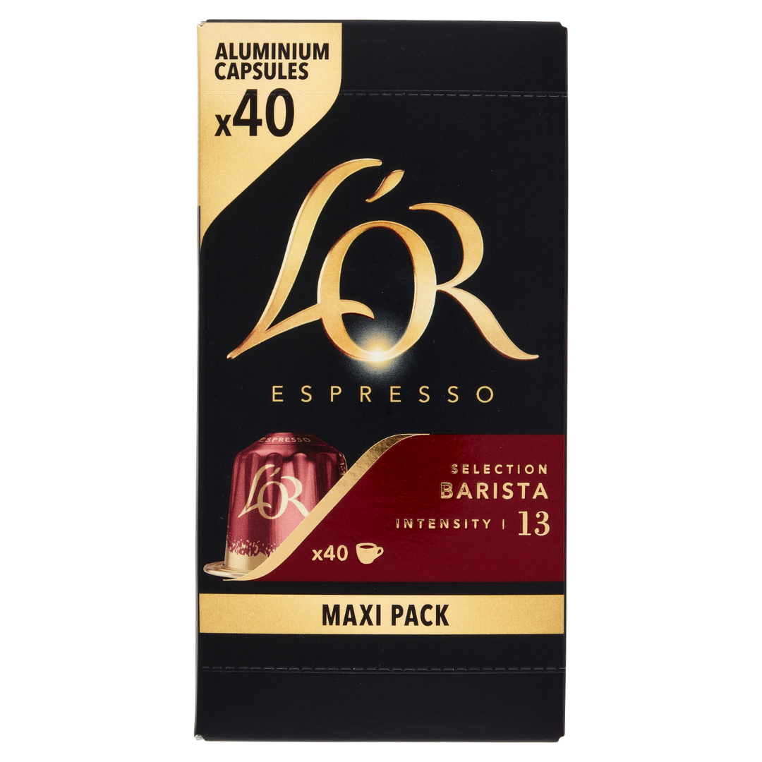 40 Capsule Alluminio L'Or Espresso Compatibili con Macchine Nespresso