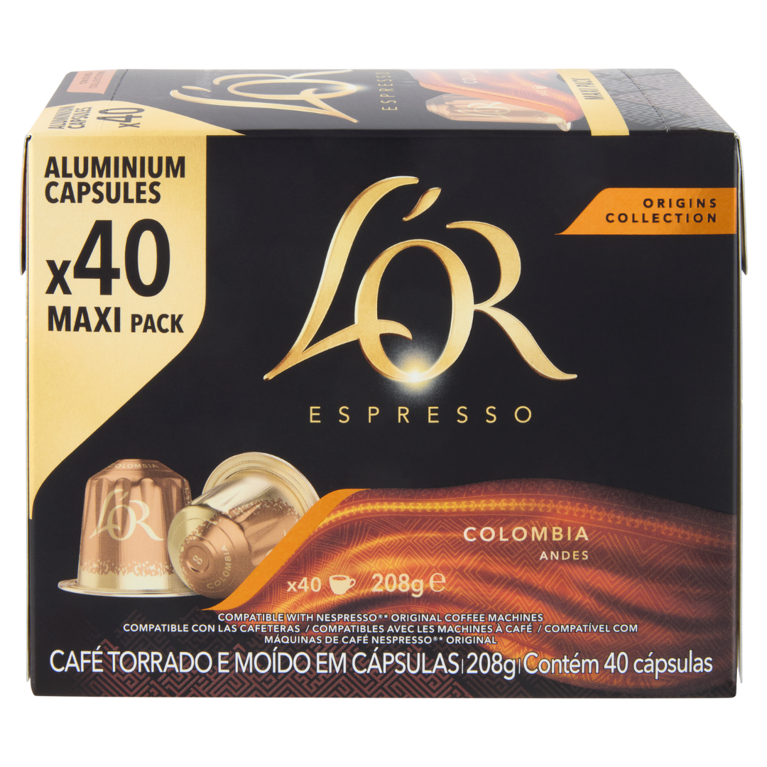 40 Capsule Alluminio L'Or Espresso Compatibili con Macchine Nespresso