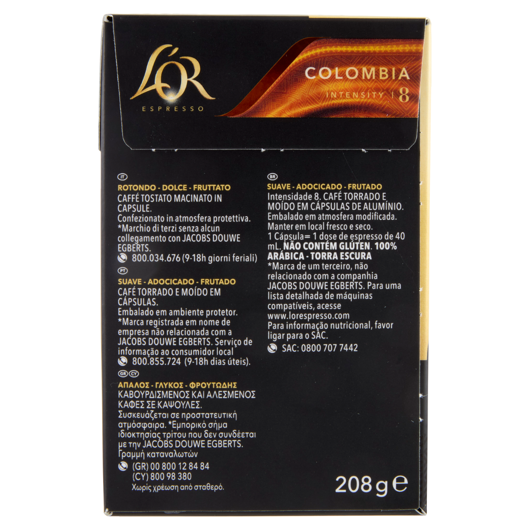 40 Capsule Alluminio L'Or Espresso Compatibili con Macchine Nespresso