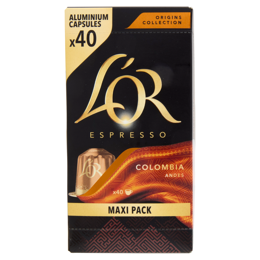 40 Capsule Alluminio L'Or Espresso Compatibili con Macchine Nespresso