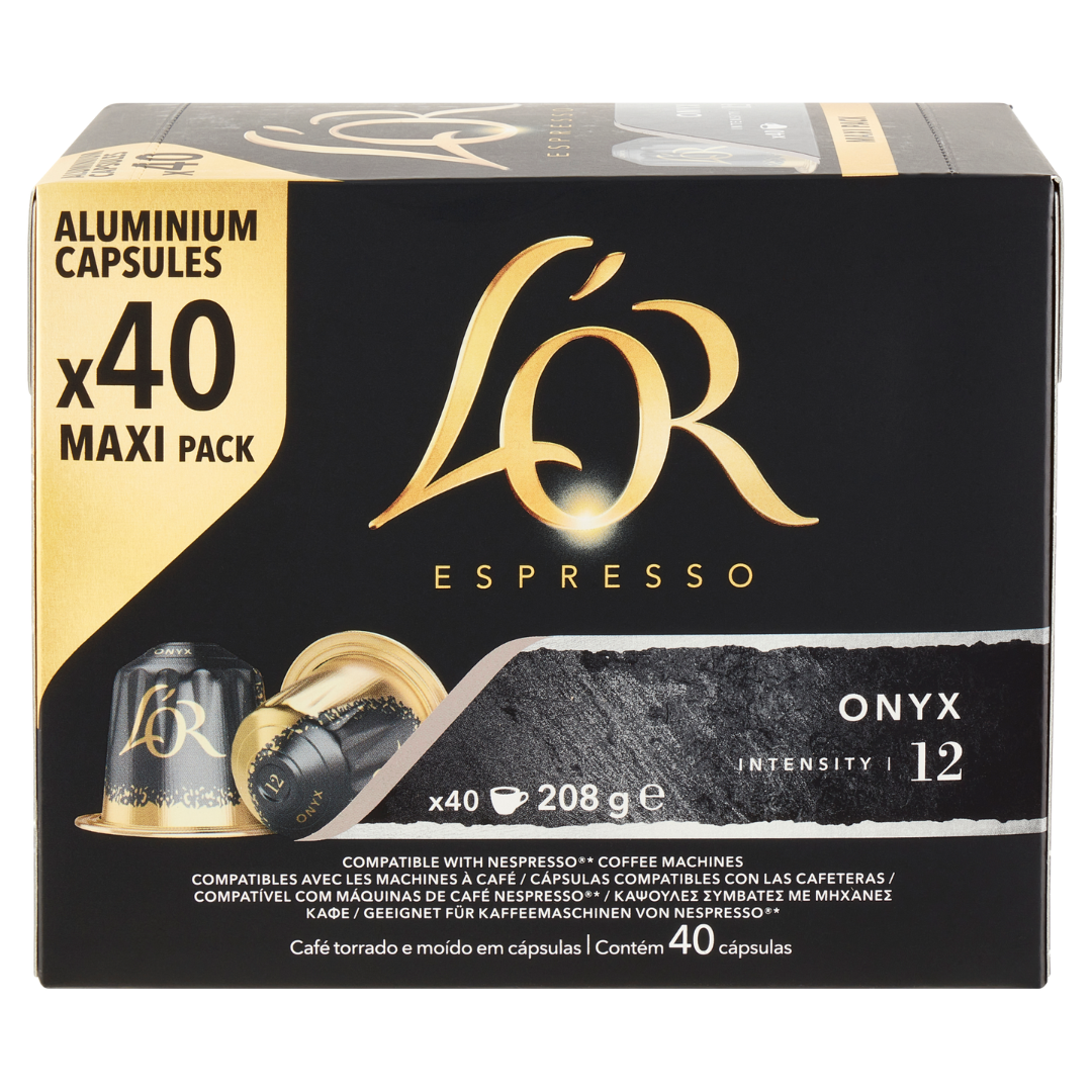 40 Capsule Alluminio L'Or Espresso Compatibili con Macchine Nespresso