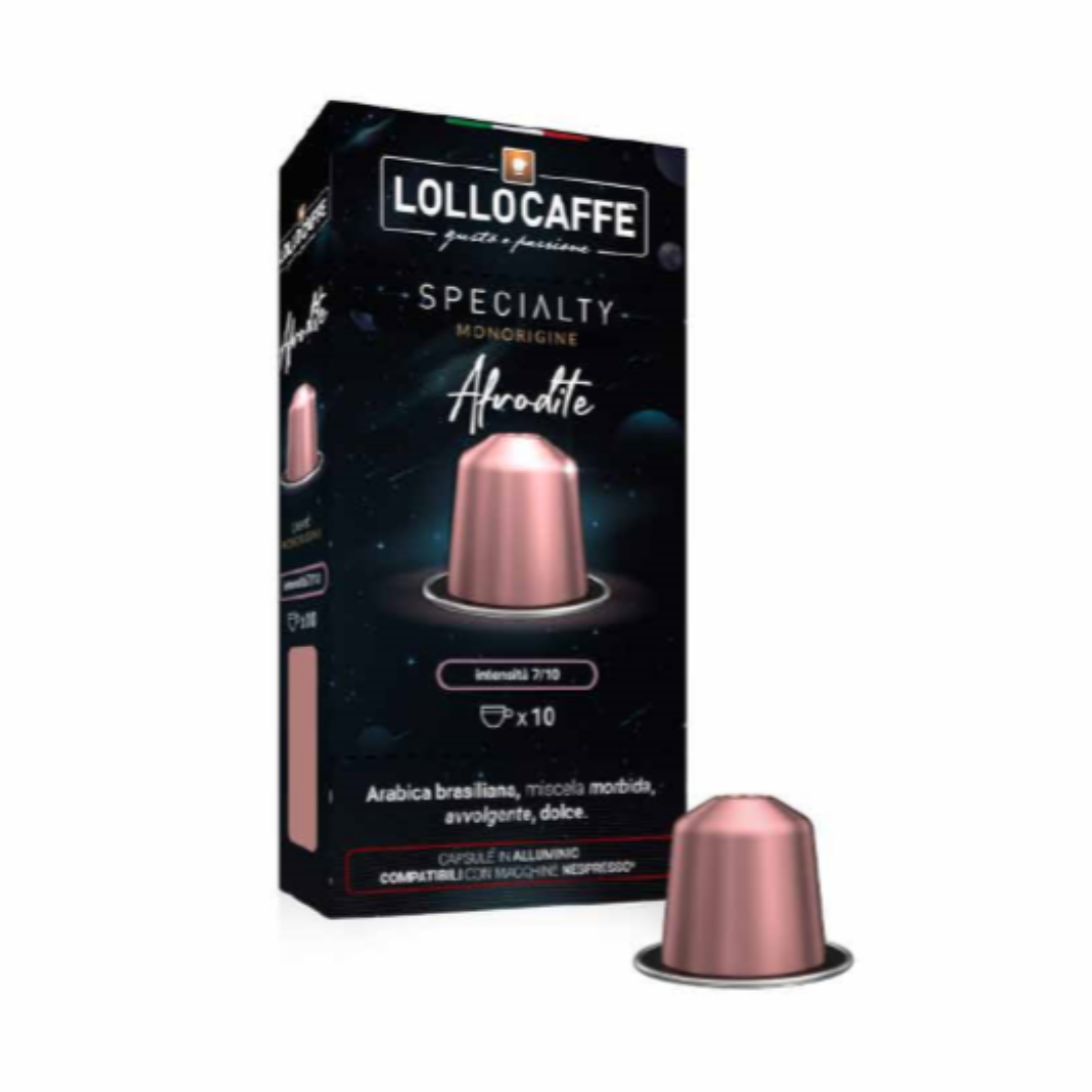 100 Capsule Caffè Lollo in Alluminio Compatibili con Macchine Nespresso (10x10pz)