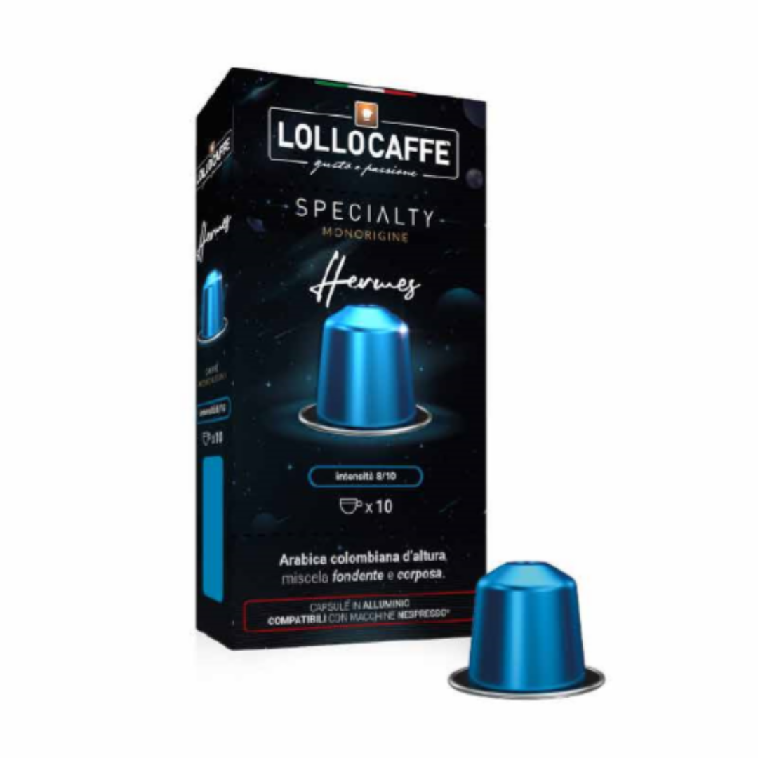 100 Capsule Caffè Lollo in Alluminio Compatibili con Macchine Nespresso (10x10pz)