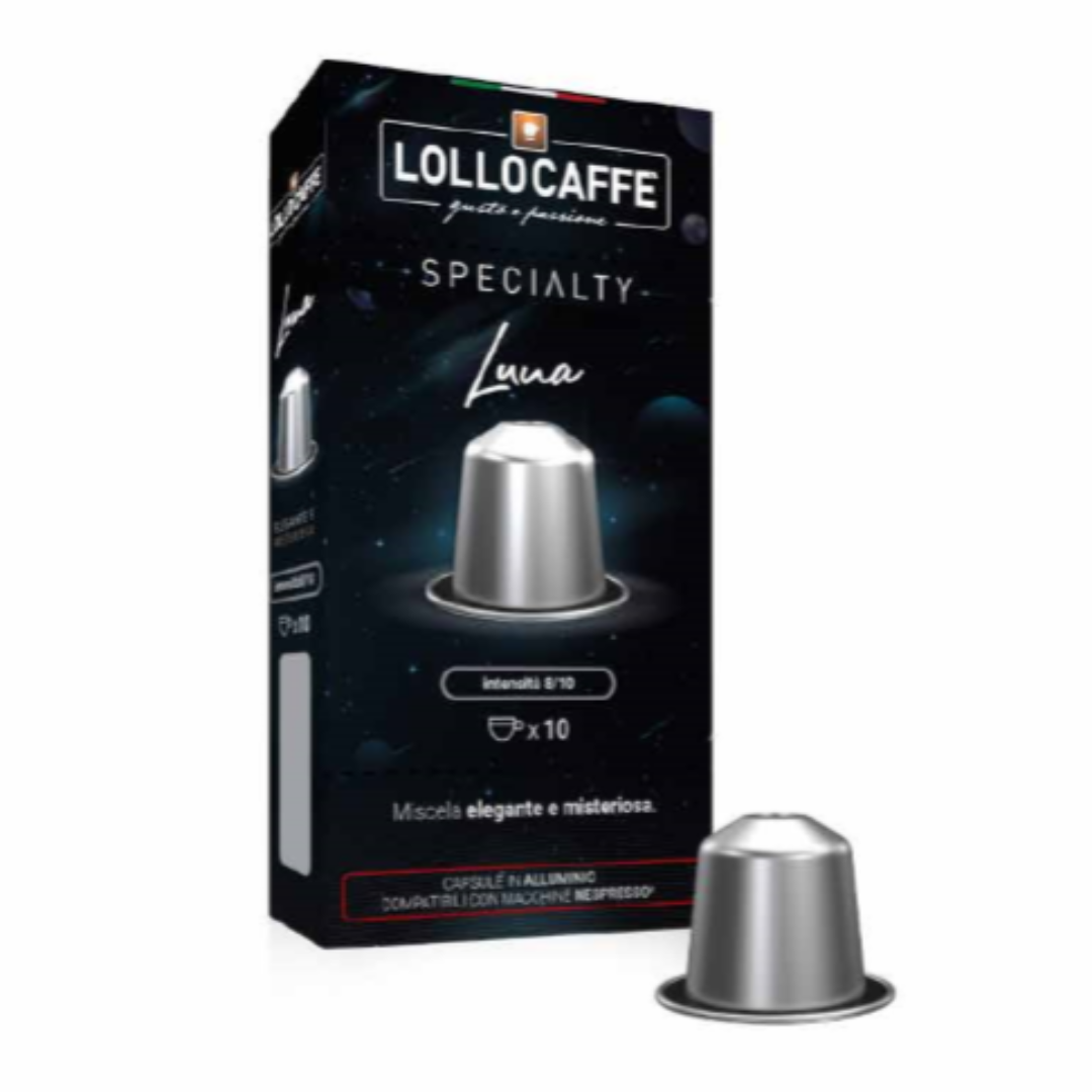 100 Capsule Caffè Lollo in Alluminio Compatibili con Macchine Nespresso (10x10pz)