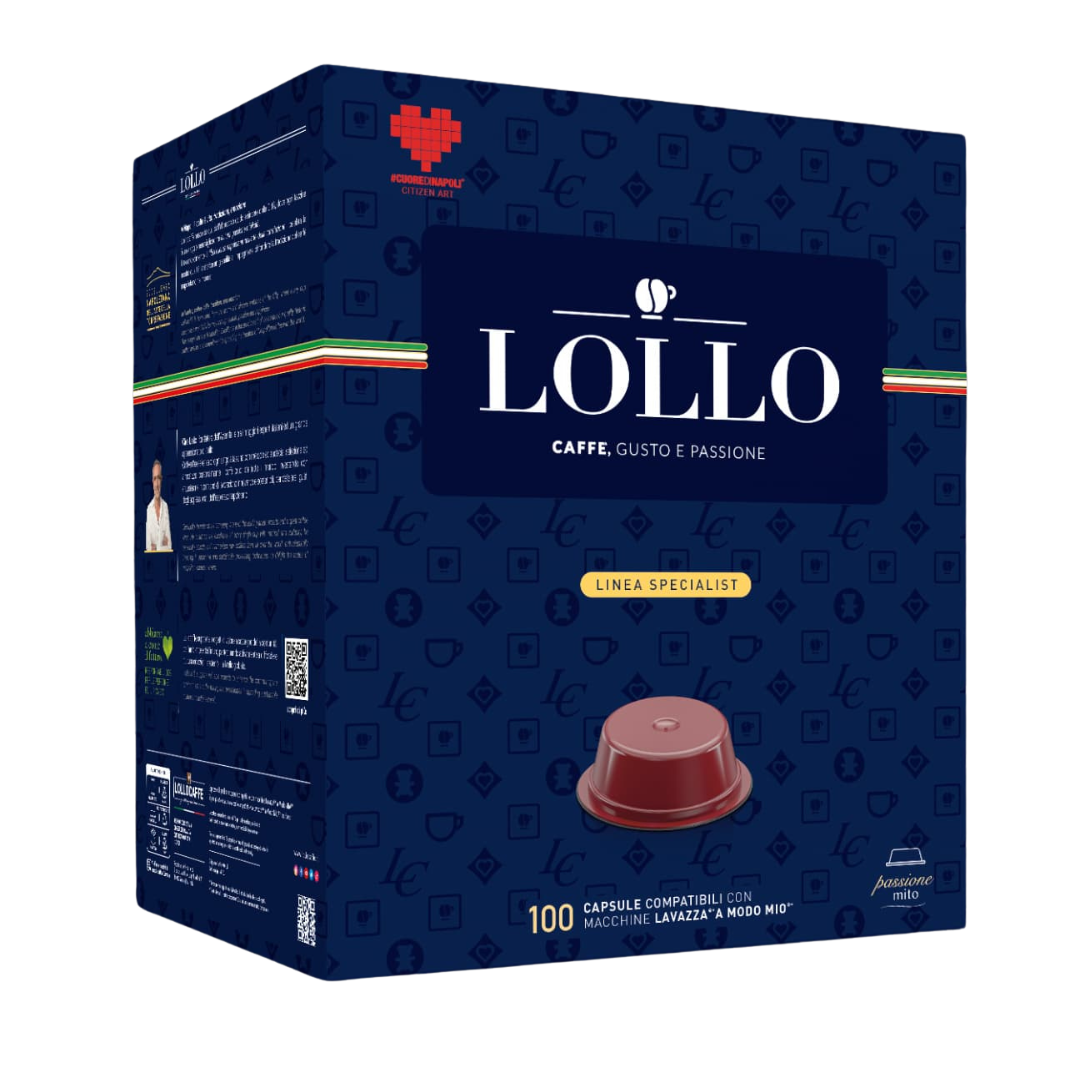 100 Capsule Caffè Lollo Compatibili con Macchine Lavazza A Modo Mio
