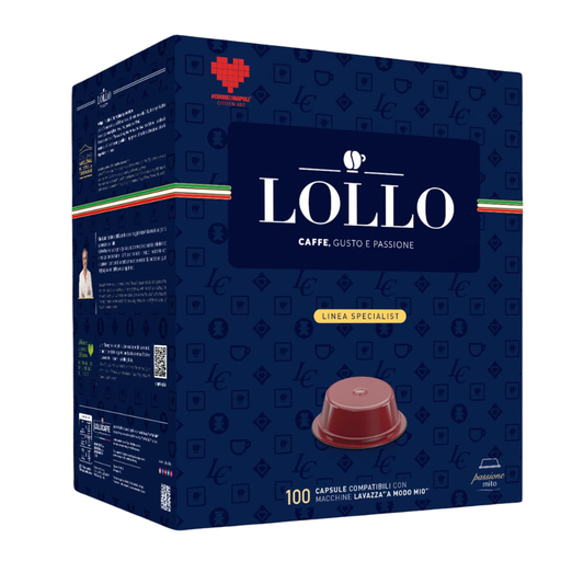 100 Capsule Caffè Lollo Compatibili con Macchine Lavazza A Modo Mio