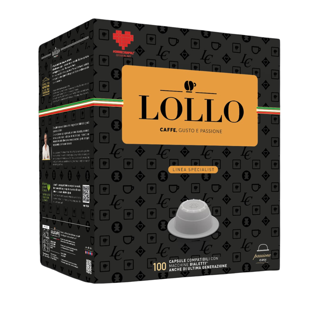 100 Capsule Caffè Lollo Compatibili con Macchine Bialetti