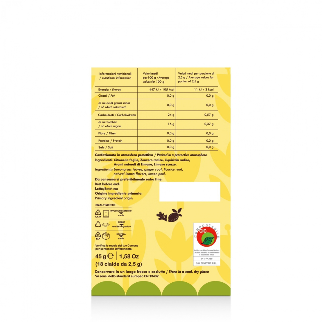 18 Cialde Infusi e Tisane Lollo in Carta Filtro ESE 44mm