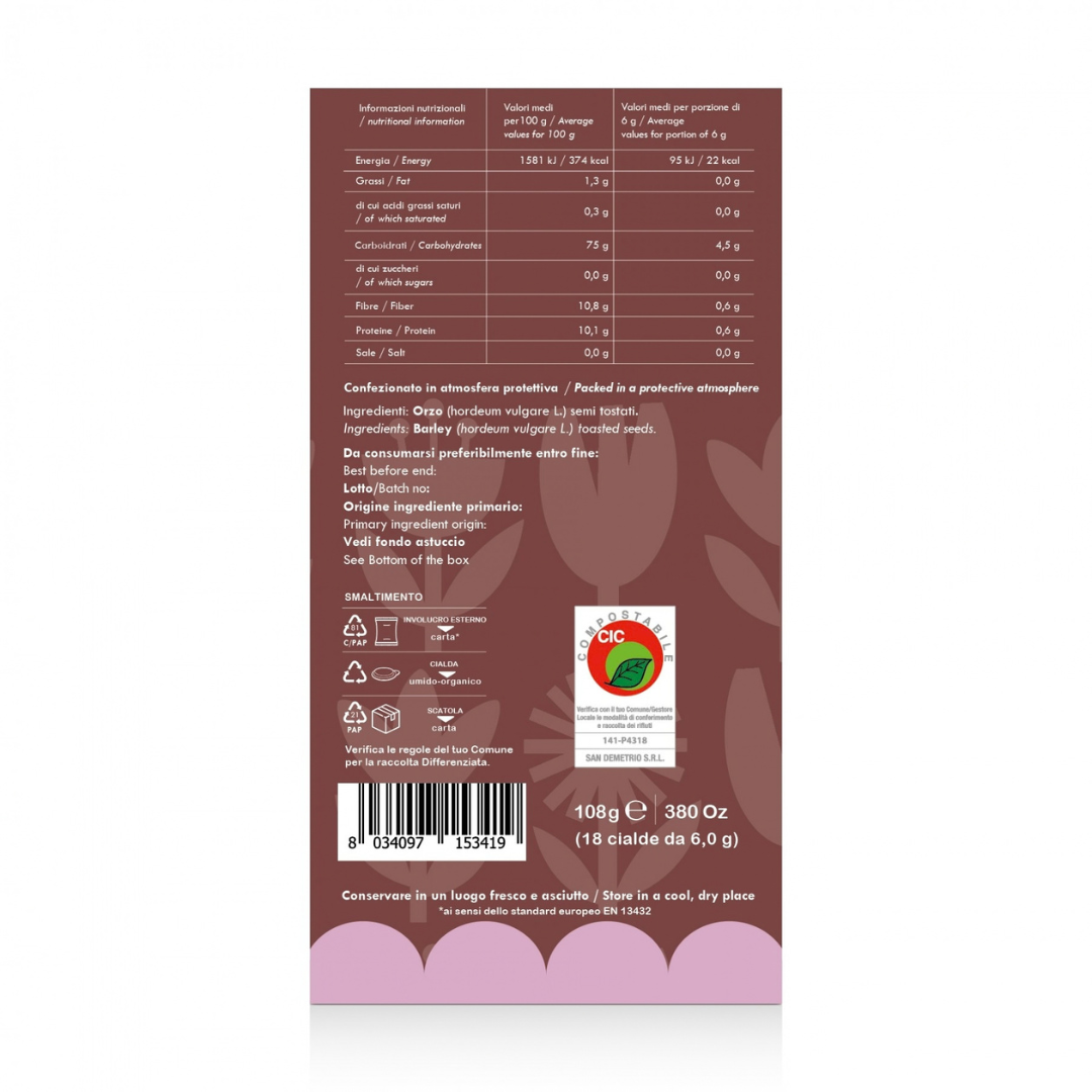 18 Cialde Infusi e Tisane Lollo in Carta Filtro ESE 44mm