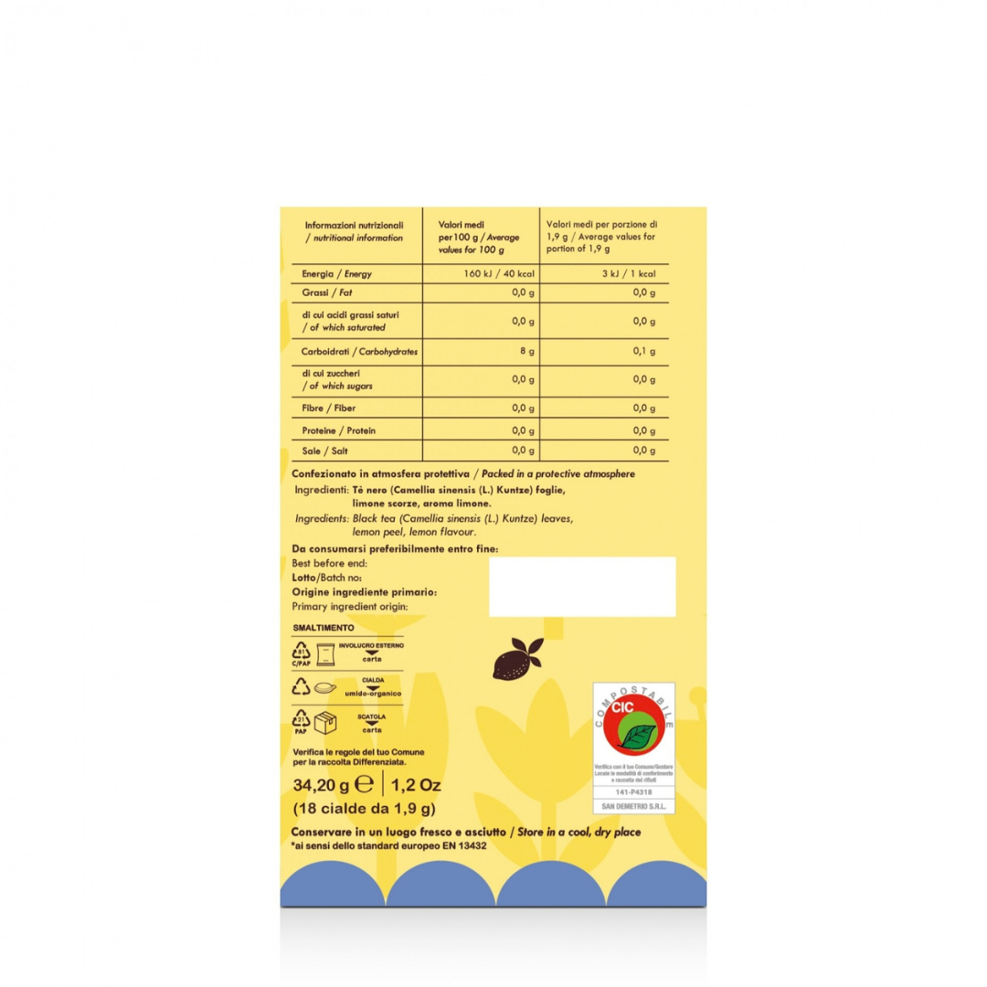 18 Cialde Infusi e Tisane Lollo in Carta Filtro ESE 44mm